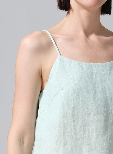 Linen Spaghetti Strap Cami Top