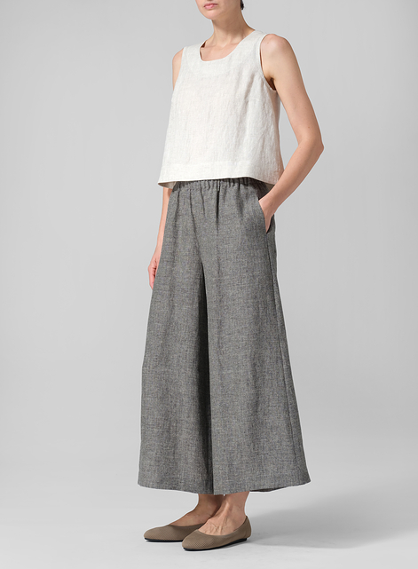 Linen Sleeveless Vest Top