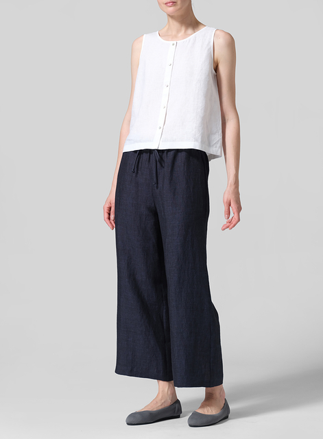 Linen Sleeveless Top Tank