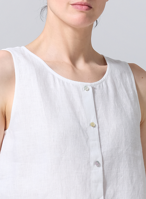 Linen Sleeveless Top Tank