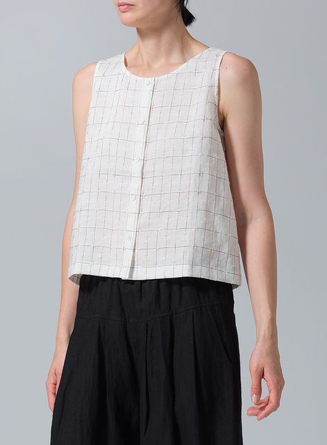 Linen Sleeveless Top Tank