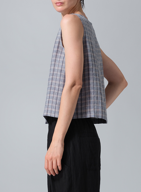 Linen Sleeveless Top Tank