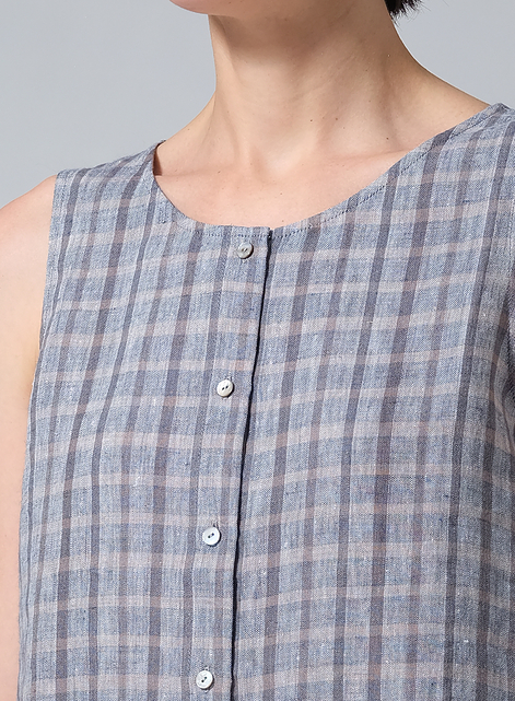 Linen Sleeveless Top Tank