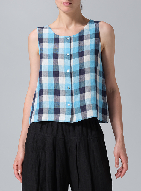 Linen Sleeveless Top Tank