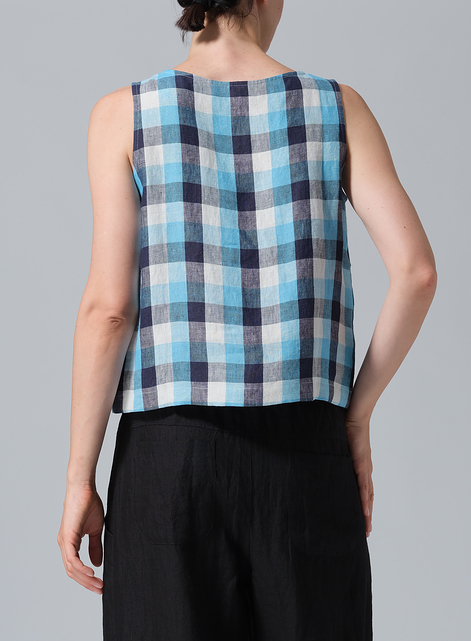 Linen Sleeveless Top Tank