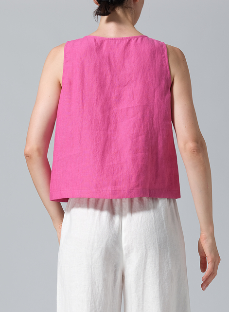 Linen Sleeveless Top Tank