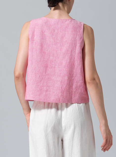 Linen Sleeveless Top Tank