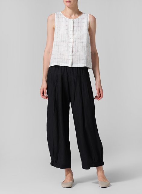 Linen Sleeveless Top Tank