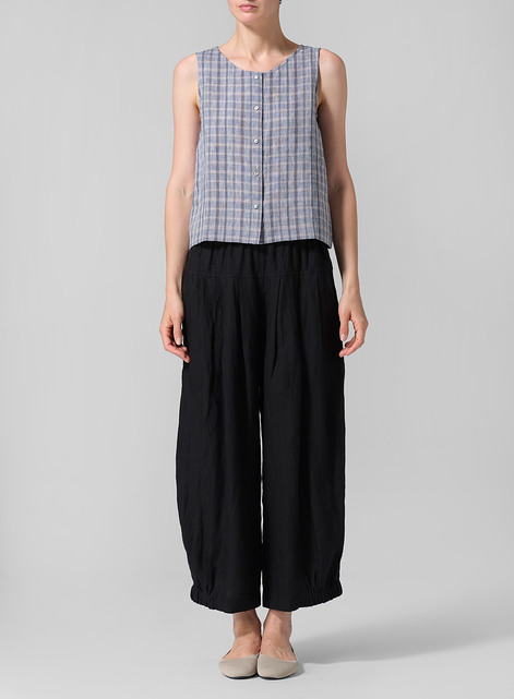 Linen Sleeveless Top Tank