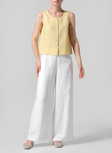 Linen Sleeveless Top Tank