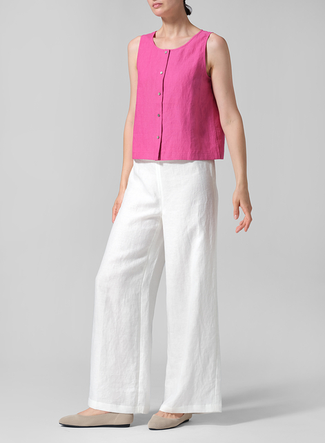 Linen Sleeveless Top Tank