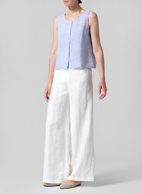 Linen Sleeveless Top Tank