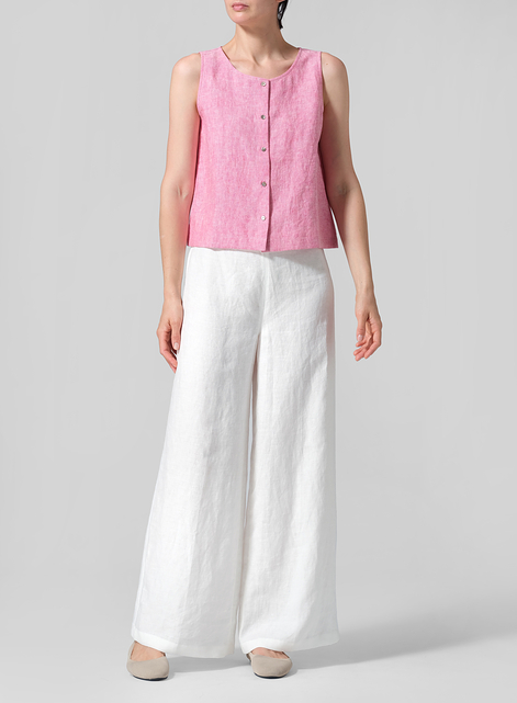 Linen Sleeveless Top Tank