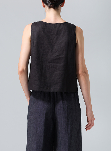 Linen Sleeveless Top Tank