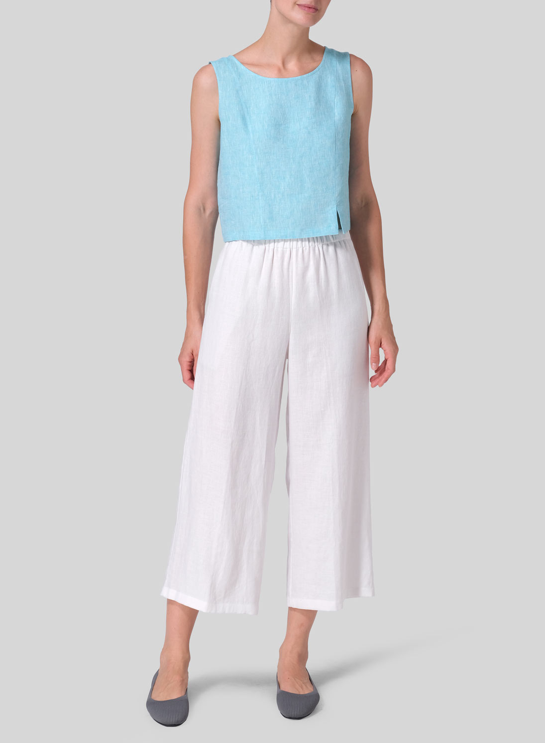 Linen Sleeveless Short Tank