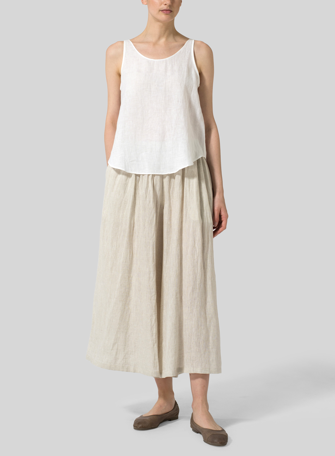 Linen Thin Strap Cami - Plus Size