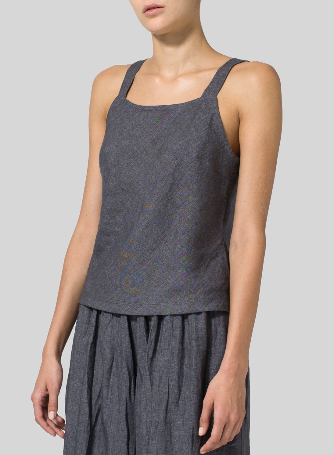 Linen Bias Cut Sleeveless Tank