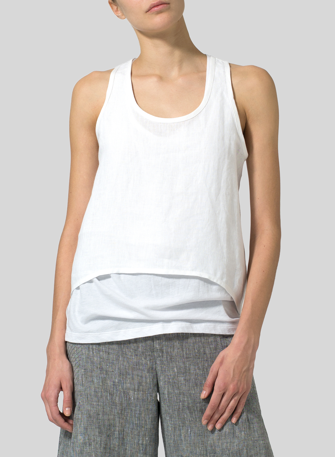 mens linen tank top
