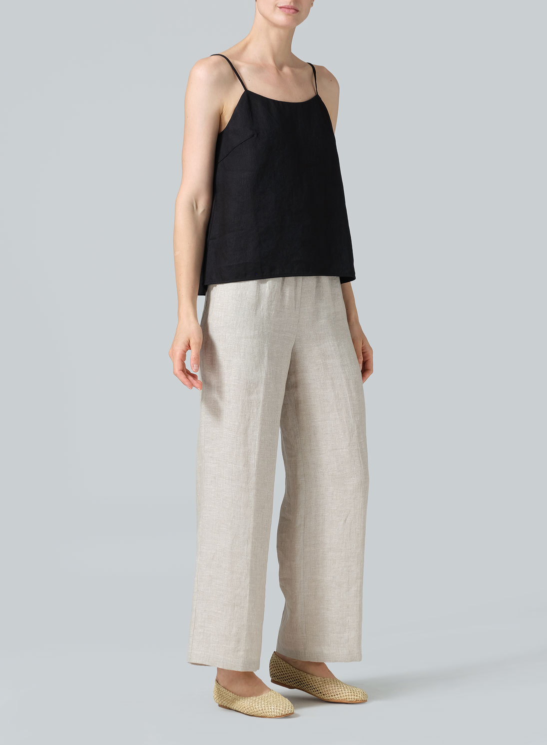 Linen Spaghetti Strap Cami Top