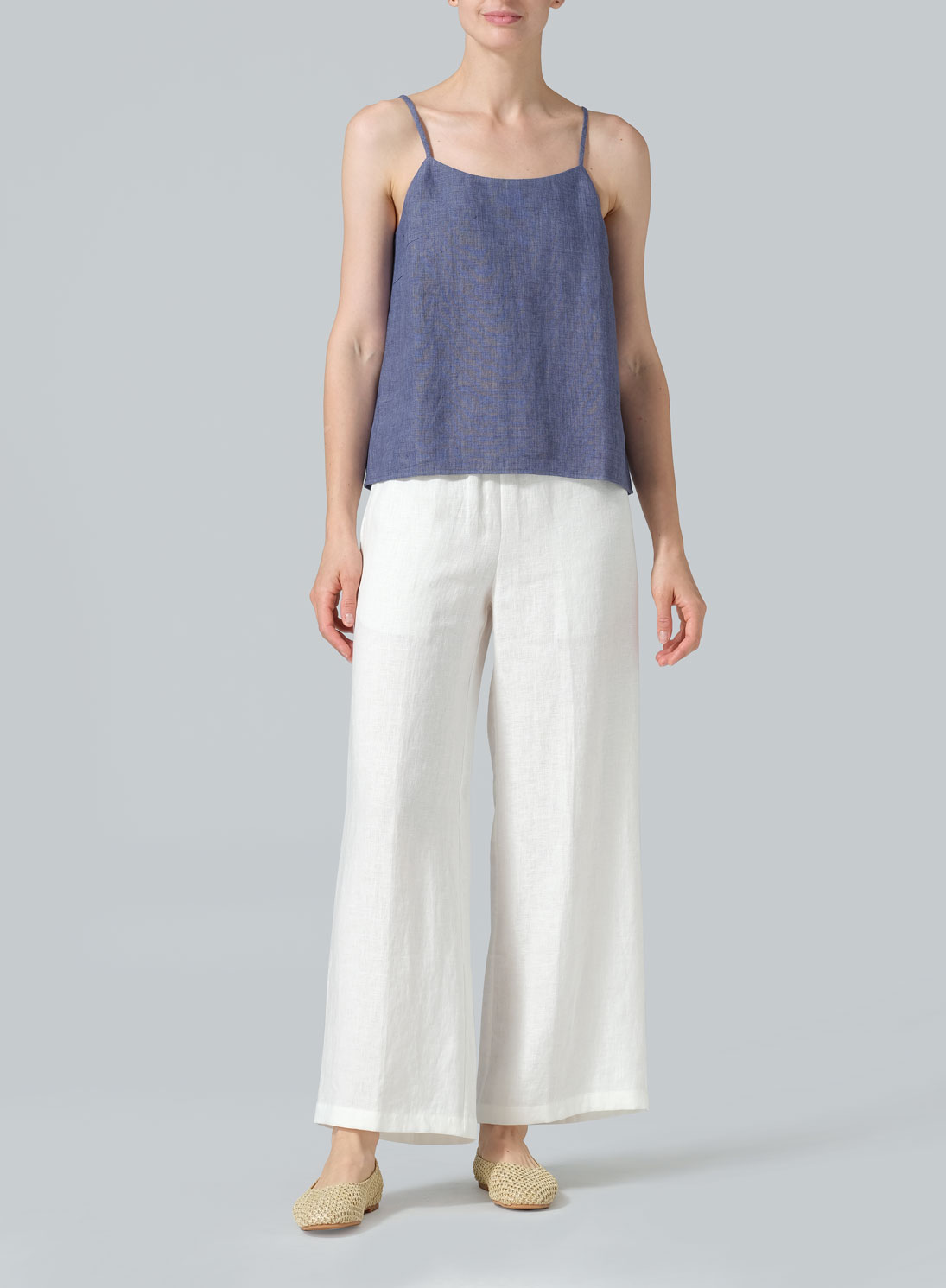 Linen Spaghetti Strap Cami Top