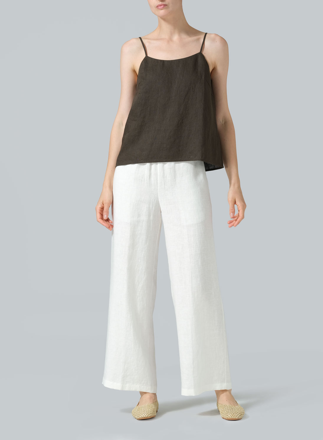 Linen Spaghetti Strap Cami Top